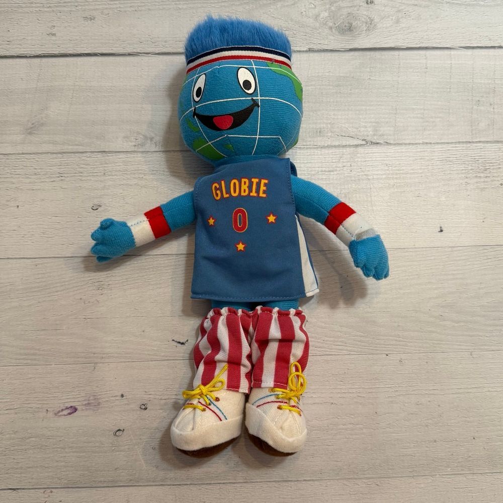 Harlem Globetrotters‎ GLOBIE Plush Doll Basketball Mascot NBA Souvenir Doll 11"